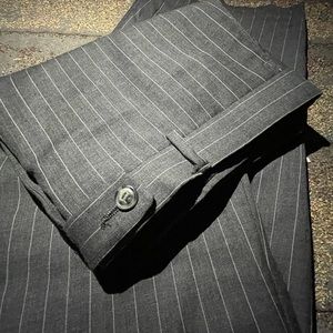 Size 34 Gray w White Stripes